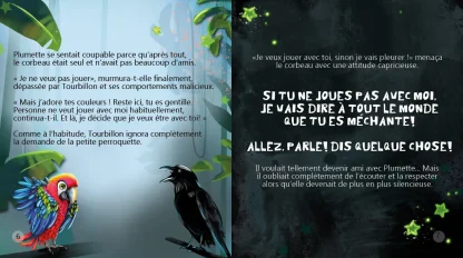 Album conçu par une thérapeute pour aborder la manipulation et le mensonge, les réactions du corps, la communication et l'affirmation de soi. 5 à 12 ans.